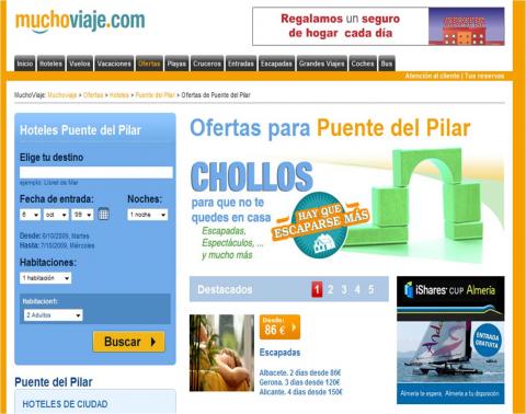 Ofertas de última hora para el Puente del Pilar