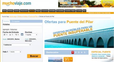 2675Ofertas especiales de MuchoViaje para el Puente del Pilar
